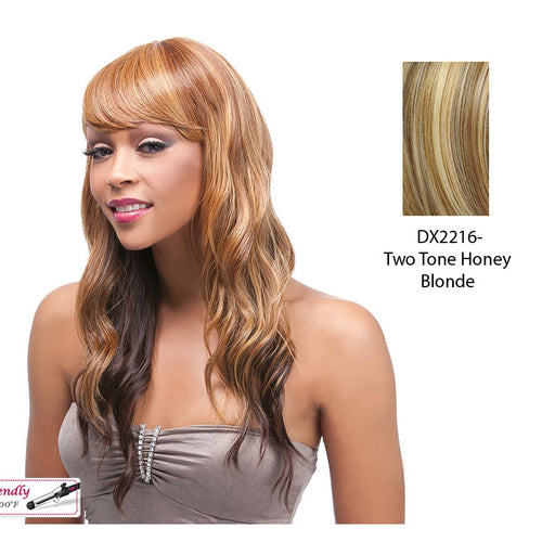 Futura Synthetic Quality Full Wig - Q-Silvia,Two Tone Frost Blend Of Strawberry Blonde Layer Over With Honey Blonde Bottom