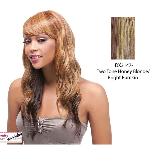 Futura Synthetic Quality Full Wig - Q-Silvia,Two Tone Frost Blend Of Strawberry Blonde And Pumpkin Layer Over Gold Light Aurburn Bottom