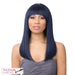 Slight Side Framed Cut Style With Heat Resistant Synthetic Wig - Raven,M1B/Royal Blue