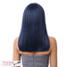Slight Side Framed Cut Style With Heat Resistant Synthetic Wig - Raven,M1B/Royal Blue