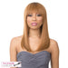 Slight Side Framed Cut Style With Heat Resistant Synthetic Wig - Raven,Two Tone Off Black + Strawberry Blonde + Light Auburn