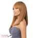 Slight Side Framed Cut Style With Heat Resistant Synthetic Wig - Raven,Two Tone Off Black + Strawberry Blonde + Light Auburn