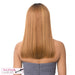 Slight Side Framed Cut Style With Heat Resistant Synthetic Wig - Raven,Two Tone Off Black + Strawberry Blonde + Light Auburn
