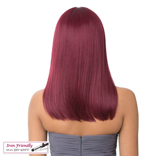 Slight Side Framed Cut Style With Heat Resistant Synthetic Wig - Raven,Ttp Mist Burg