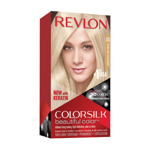 Revlon Colorsilk Beautiful Color Permanent Hair Color 05 Ultra Light Ash Blonde