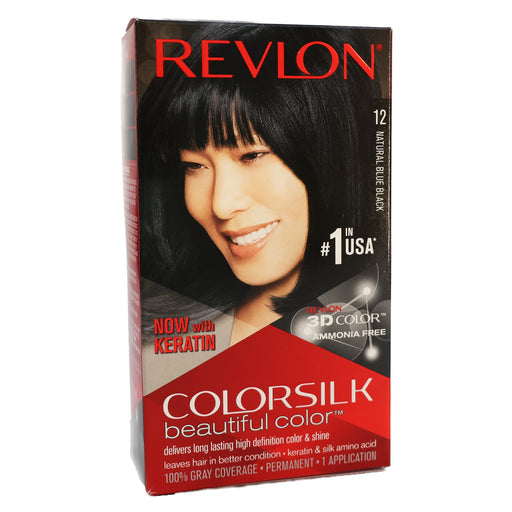 Revlon Colorsilk Beautiful Color Permanent Hair Color 12 Natural Blue Black