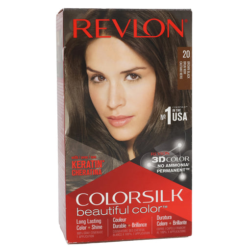 Revlon Colorsilk Beautiful Color Permanent Hair Color 20 Brown Black