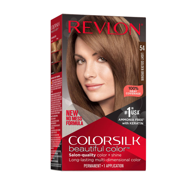 Revlon Colorsilk Beautiful Color Permanent Hair Color 54 Light Golden Brown