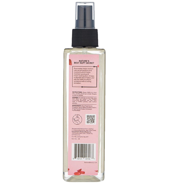 Reshma Beauty Rose Water Skin Toner 6.76 Oz
