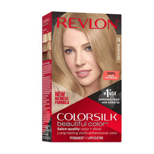 Revlon Colorsilk Beautiful Color Permanent Hair Color 74 Medium Blonde