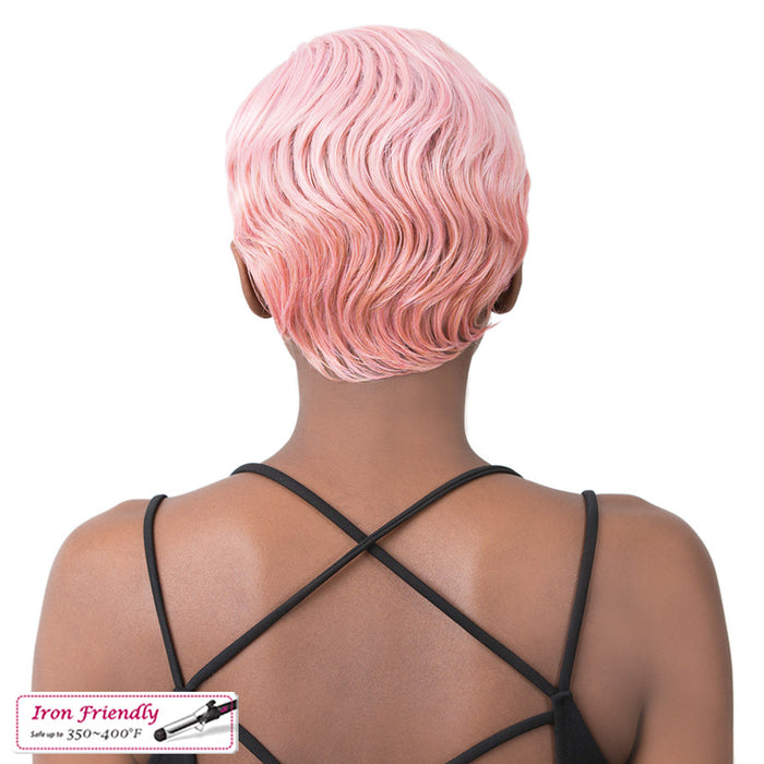 Premium Synthetic Iron Friendly Wig - River Wave,Pink