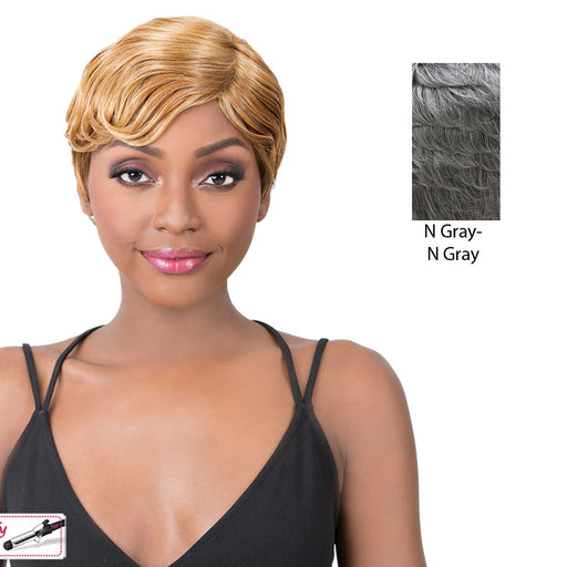 Premium Synthetic Iron Friendly Wig - River Wave,N. Grey