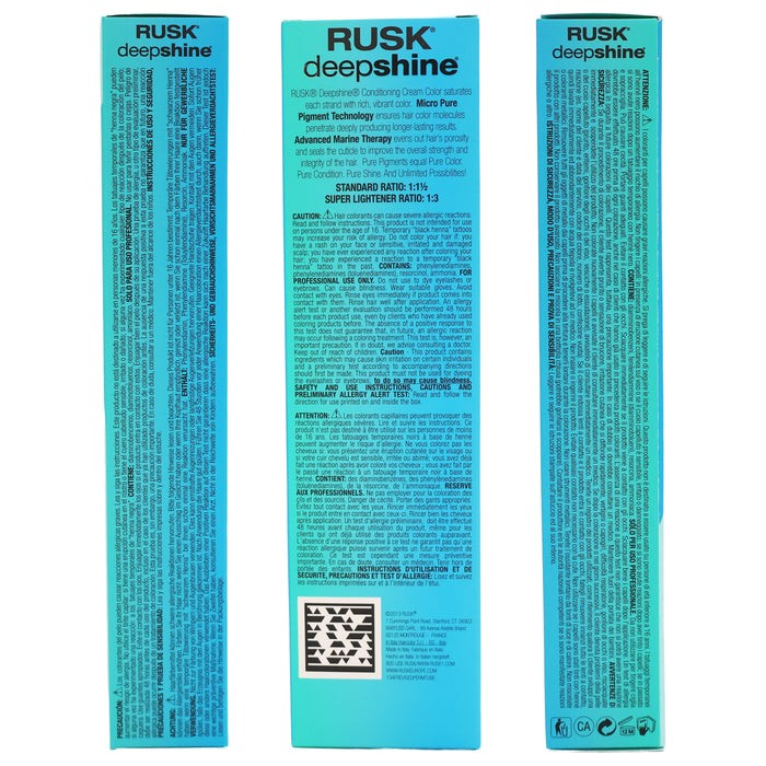 Rusk Deepshine Pure Pigments Hair Color 5.22VV Light Intense Violet, 3.4 Oz.