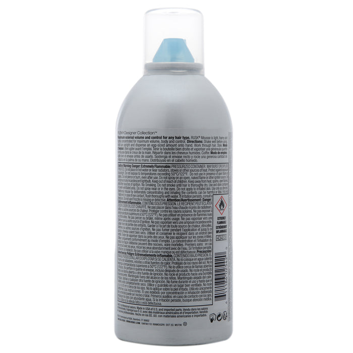 Rusk Design Mousse Maximum Volume and Control, 8.8 Oz.