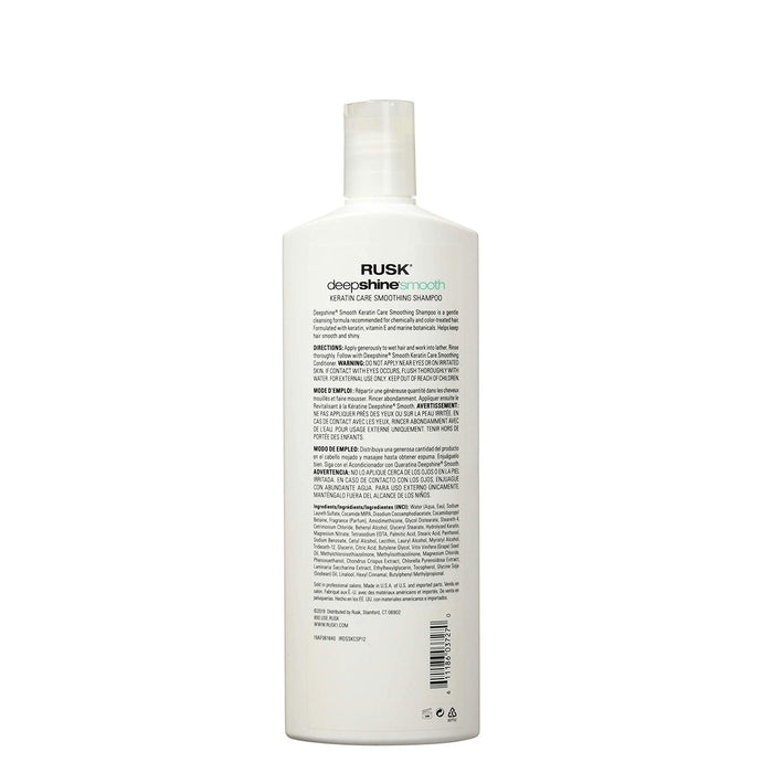 Rusk Deepshine Smooth Keratin Care Shampoo,12 Oz.