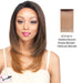 Remi Touch Rt9 Lace Front Wig,Darkest Brown Roots Tipped With Strawberry Blonde And Platinum Blonde