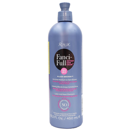 Roux Fanci Full Temporary Color Rinse, 21 Plush Brown, 15.2 Oz