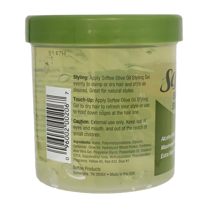 Softee Olive Oil Styling Gel Silky Shine, 16 Oz.