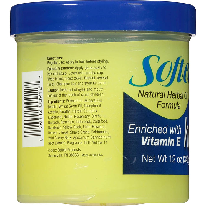 Softee Hair Food with Vitamin E, 12 Oz.