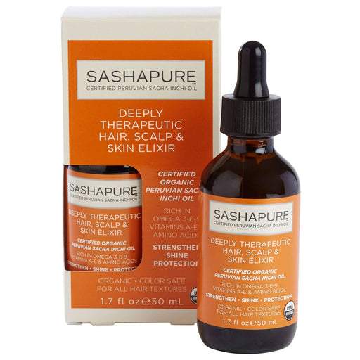 Sashapure Elixer, Deeply Therapeutic, Hair, Scalp Skin 1.7 Oz
