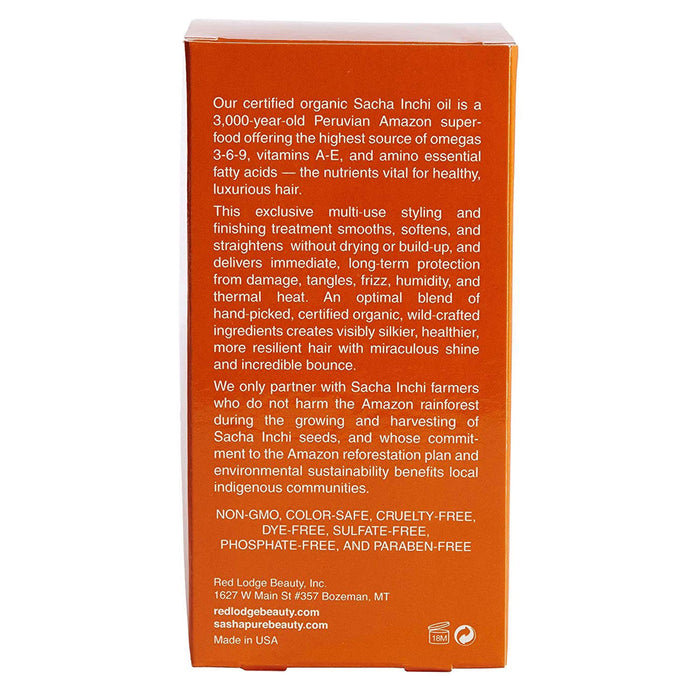 Sashapure Hair Treatment, Smoothing Shine 1.7 Oz