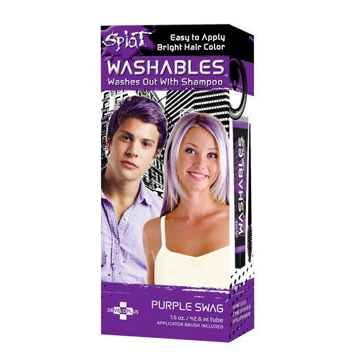 Splat Washables Temporary Hair Color, Purple Swag