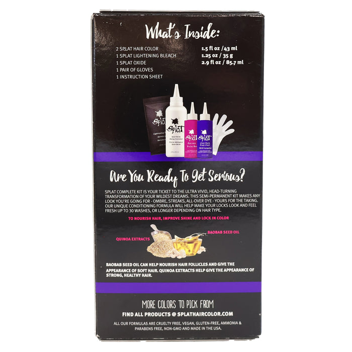 Splat Rebellious Colors Complete Kit, Rain Ombre 2 Colors, Violet Storm and Pink Mist