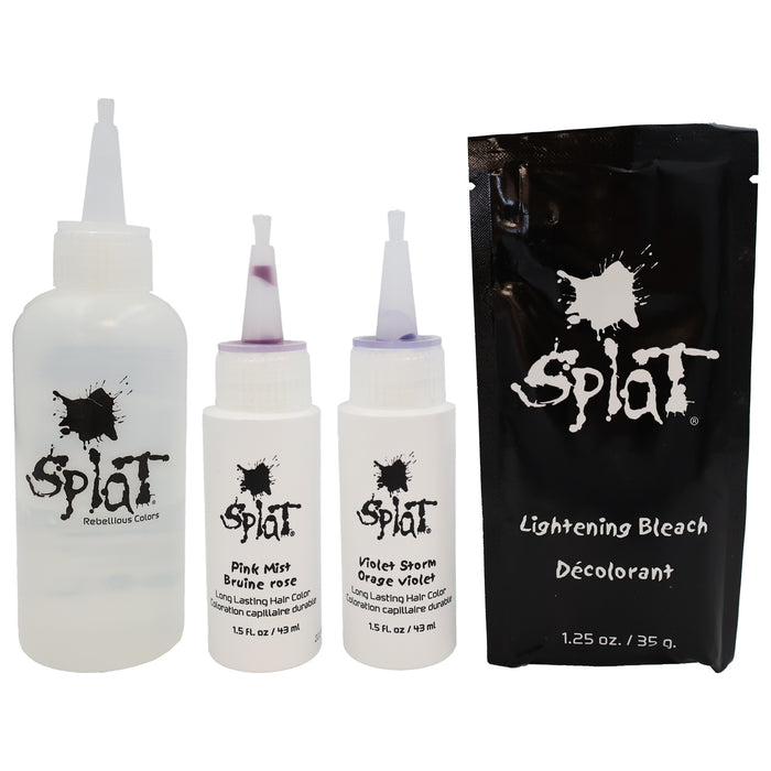 Splat Rebellious Colors Complete Kit, Rain Ombre 2 Colors, Violet Storm and Pink Mist