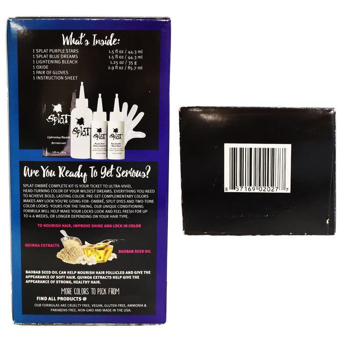 Splat Rebellious Colors Complete Kit, Ombre Dream 2 Colors, Purple Stars Blue Dreams