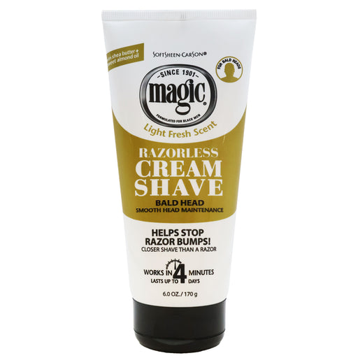 Magic Razorless Cream Shave Bald Head 6 Oz.