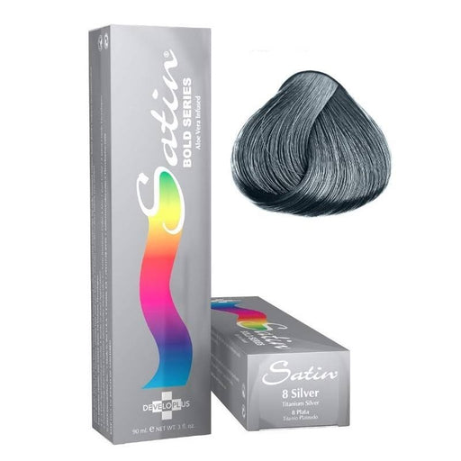 Satin Bold Series Hair Color 8 Titanium Silver,3 Oz.