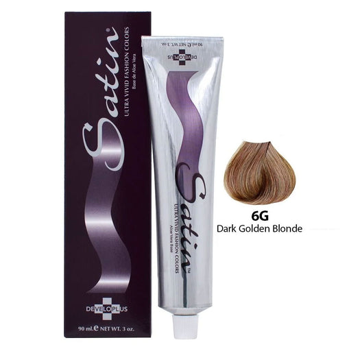 Satin Dark Golden Blonde Hair Color 6G 3 Oz