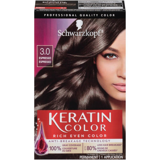 Schwarzkopf Keratin Color, Hair Color 3.0 Espresso