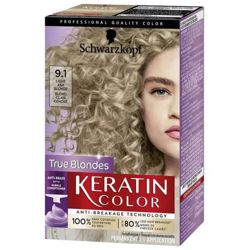 Schwarzkopf Kertin Color, Hair Color 9.1 Light Ash Blonde
