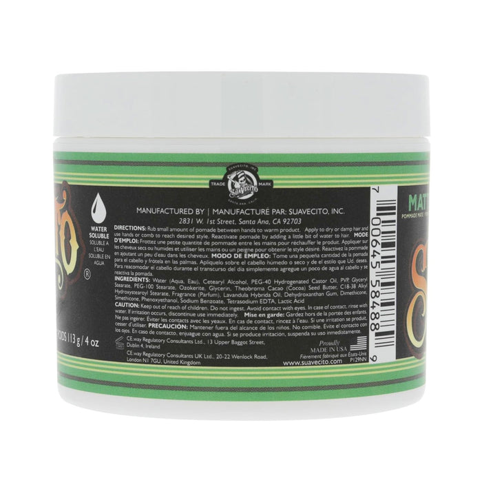 Suavecito Pomade Matte Formula 4 oz