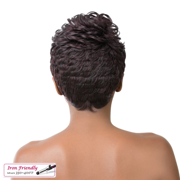 Synthetic Hair Iron Friendly Wig - Sekora,Dark Wine