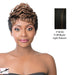 Synthetic Hair Iron Friendly Wig - Sekora,Off Black Base With Light Auburn Highlights