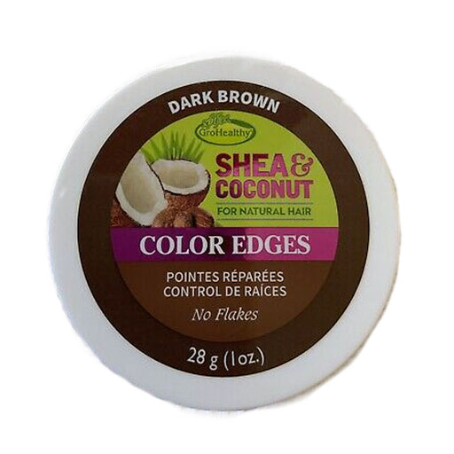 Grohealthy Shea Butter And Coconut Colored Edges, Dark Brown 1 Oz