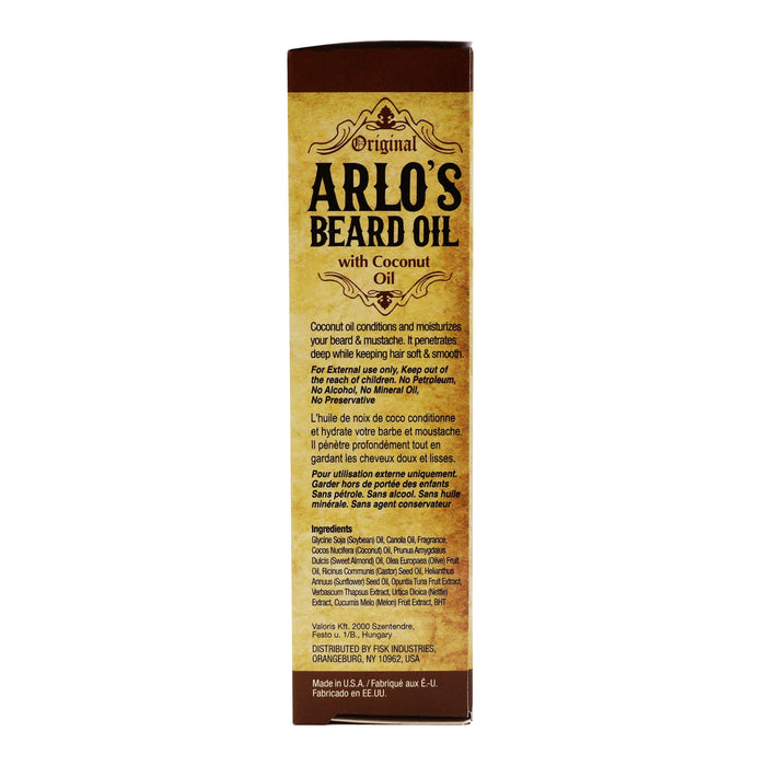 Arlo's Beard Oil with Coconut Oil 2.5 Oz.