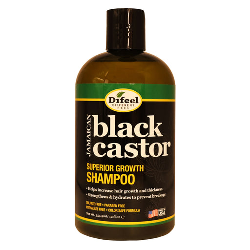Difeel Jamaican Black Castor Oil Superior Growth Shampoo, 12 Oz.