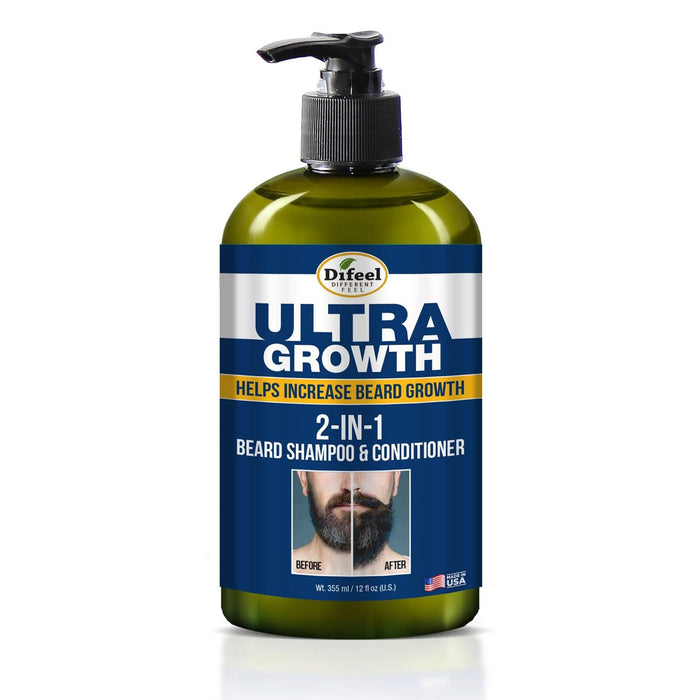 Difeel Ultra Growth 2-in-1 Beard Shampoo & Conditioner 12 Oz.