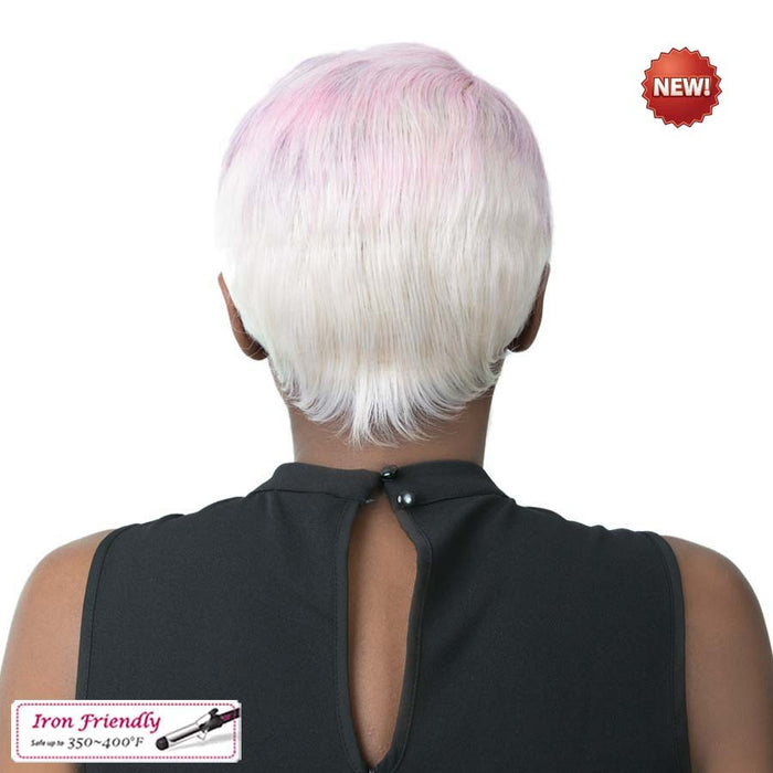 Iron Friendly Synthetic Wig - Simone,Unicorn Pink Purple