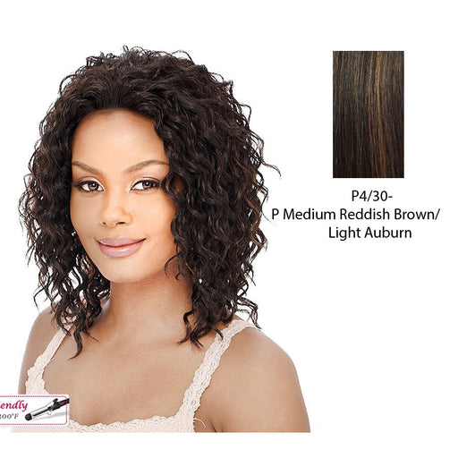 Jackson Lace Front Wig,Medium Brown Base With Light Auburn Highlights