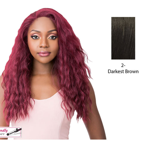 Synthetic Simply Lace Front Wig Simply Lace Lake Wave,Darkest Brown