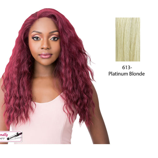 Synthetic Simply Lace Front Wig Simply Lace Lake Wave,Platinum Blonde