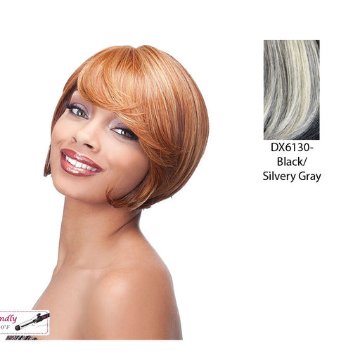 Sycamore Lace Front Wig,Black Base Topped With Silvery Gray