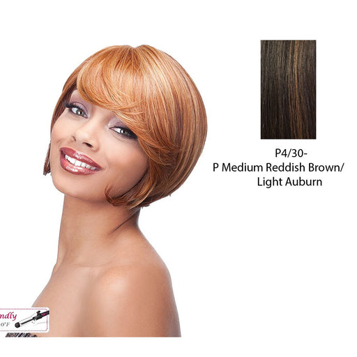 Sycamore Lace Front Wig,Medium Brown Base With Light Auburn Highlights