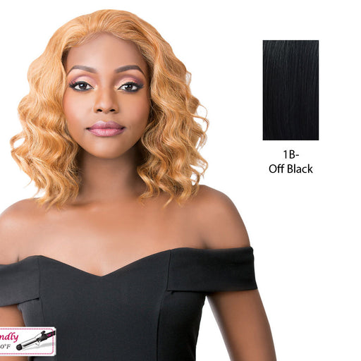 Synthetic Hair Lace Front Wig Simply Lace Tides Wave,Off Black