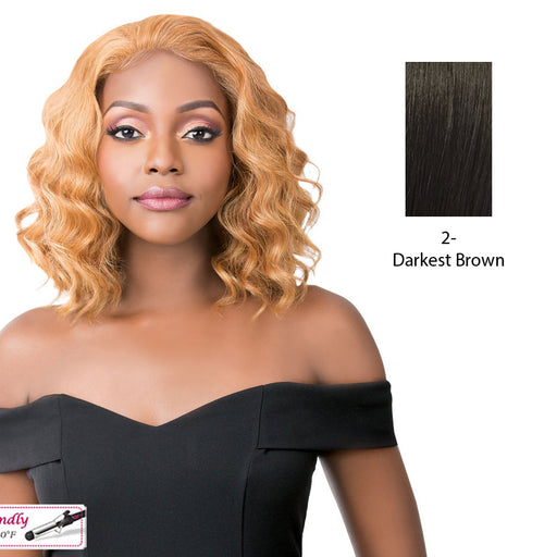 Synthetic Hair Lace Front Wig Simply Lace Tides Wave,Darkest Brown