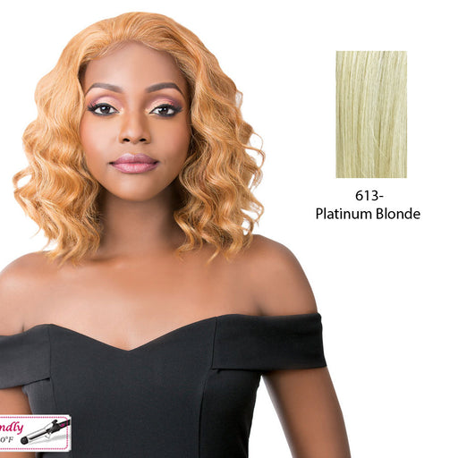 Synthetic Hair Lace Front Wig Simply Lace Tides Wave,Platinum Blonde
